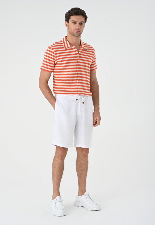 Antioch Short-Sleeve Striped Men's Knit Shirt