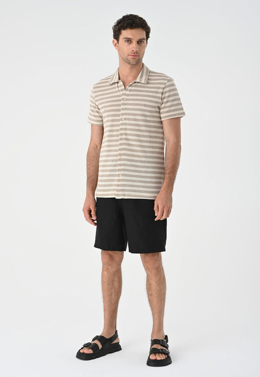 Antioch Short-Sleeve Striped Men's Knit Shirt