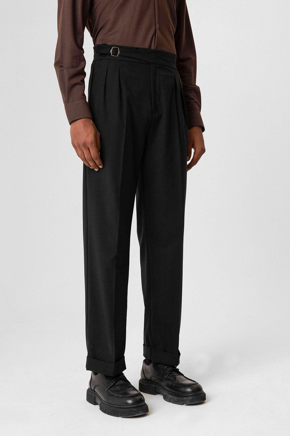 Antioch Toka Detailed Pleated High-Waisted Men's Pants
