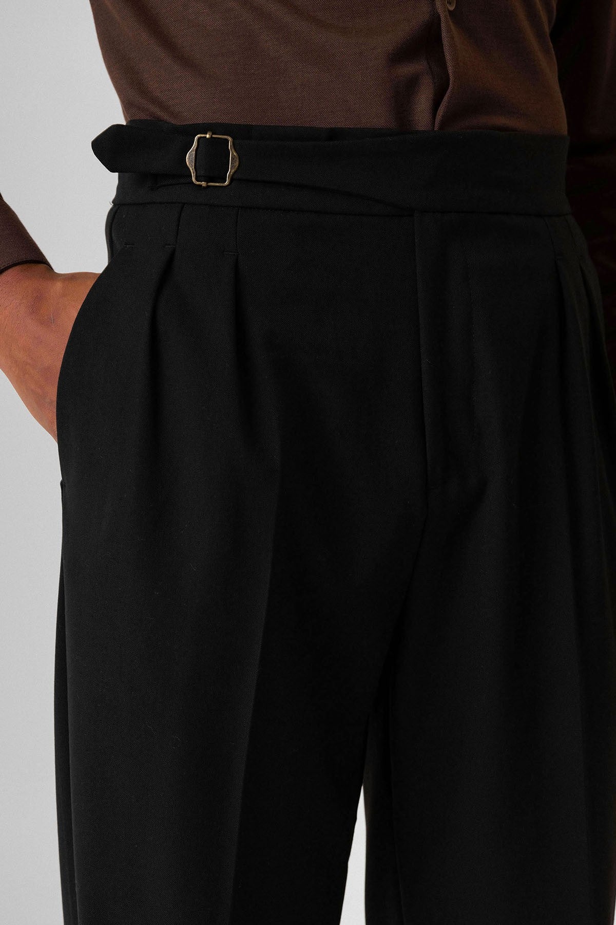 Antioch Toka Detailed Pleated High-Waisted Men's Pants