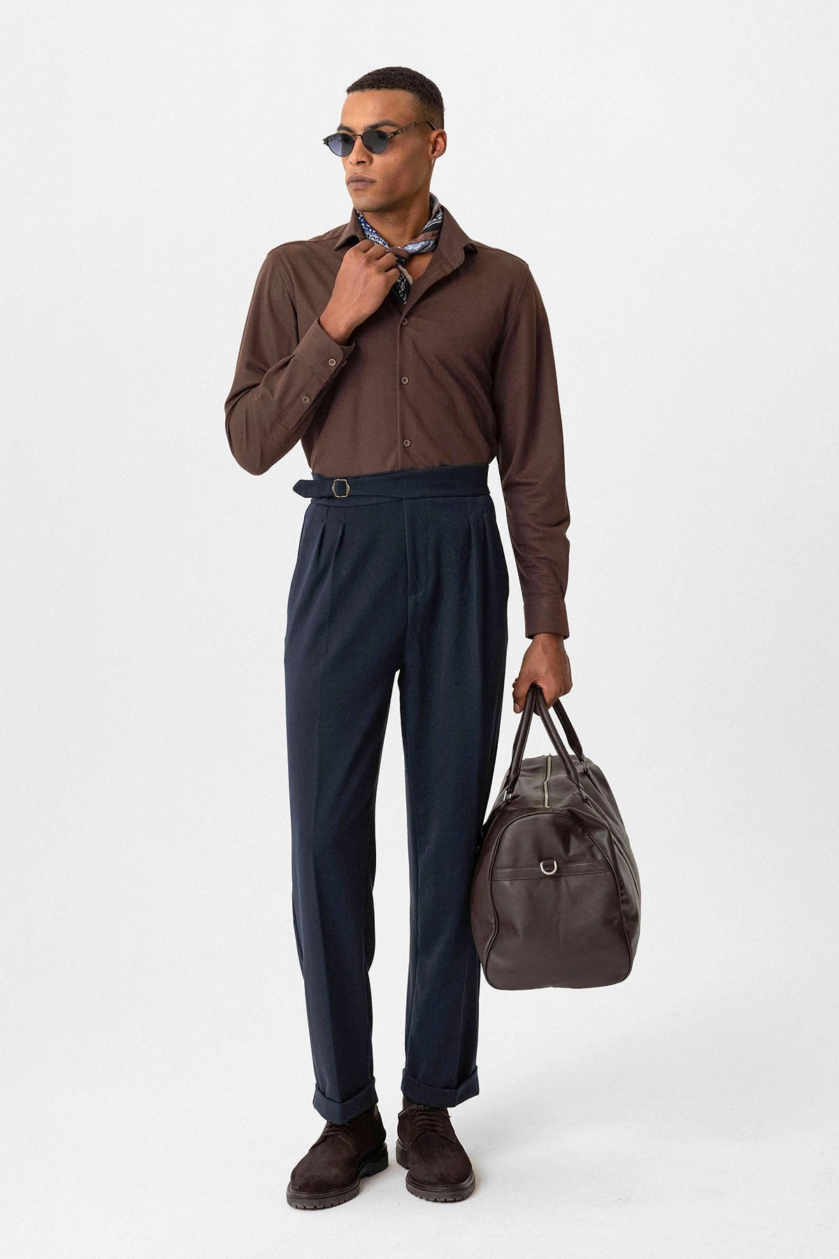 Antioch Toka Detailed Pleated High-Waisted Men's Pants