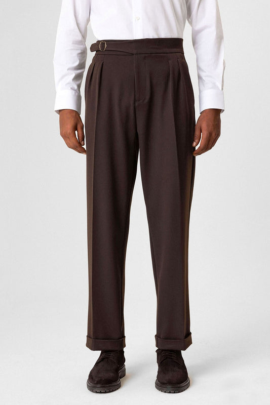 Antioch Toka Detailed Pleated High-Waisted Men's Pants
