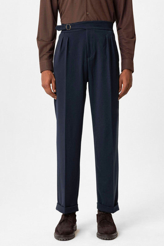 Antioch Toka Detailed Pleated High-Waisted Men's Pants