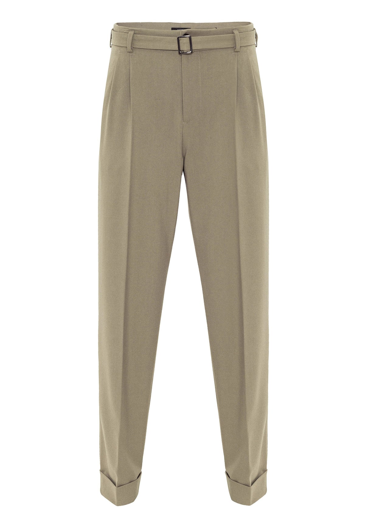 High-Waisted Pleated Relaxed-Fit Men's Pants