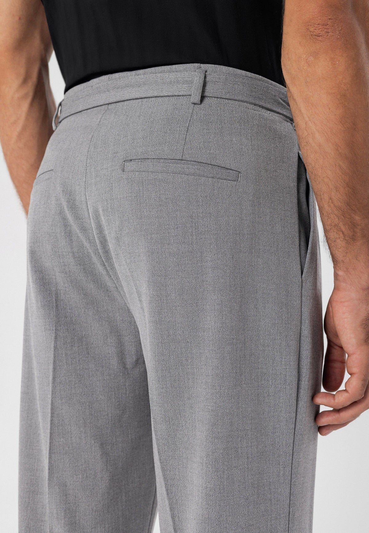 High-Waisted Pleated Relaxed-Fit Men's Pants