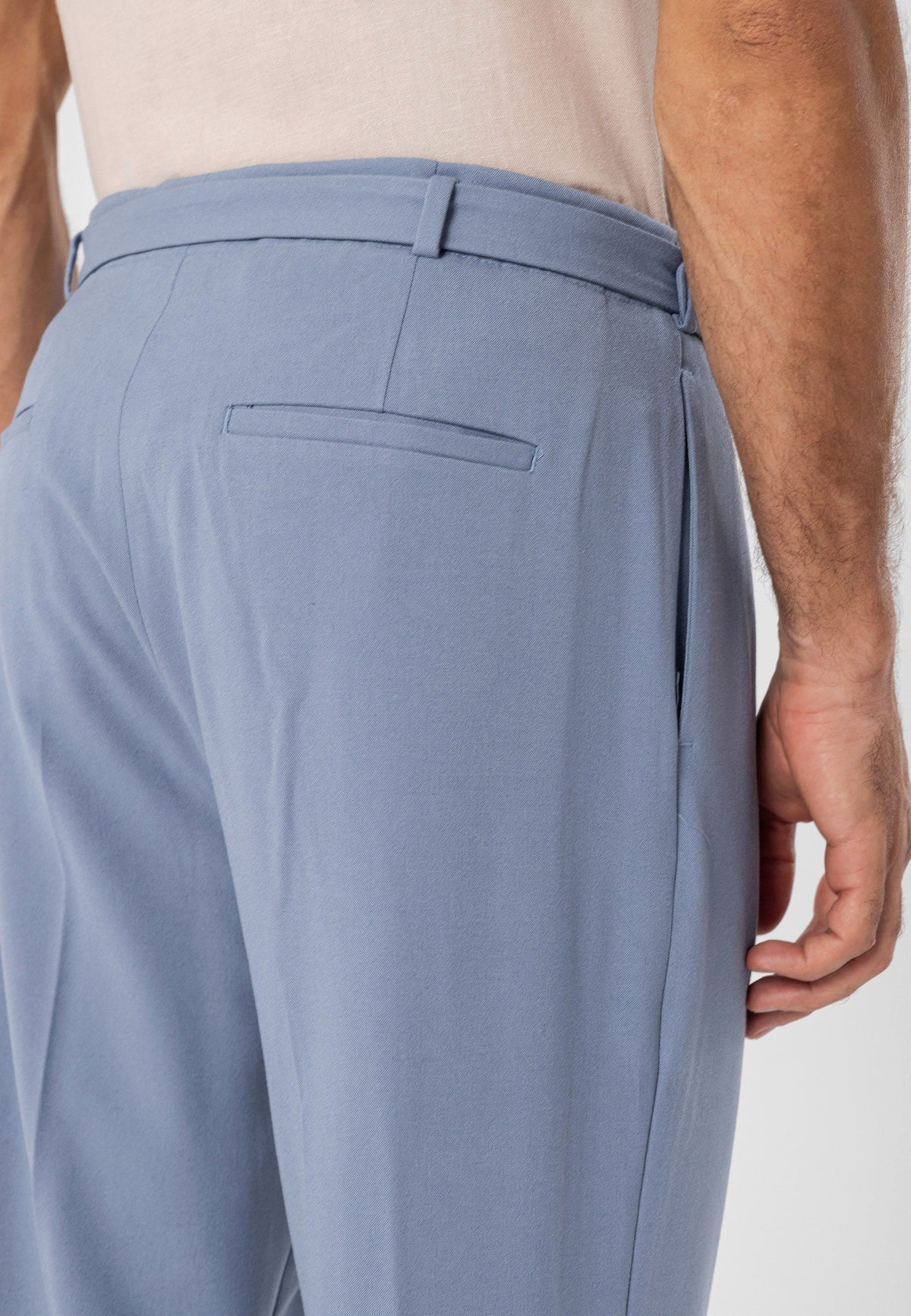High-Waisted Pleated Relaxed-Fit Men's Pants