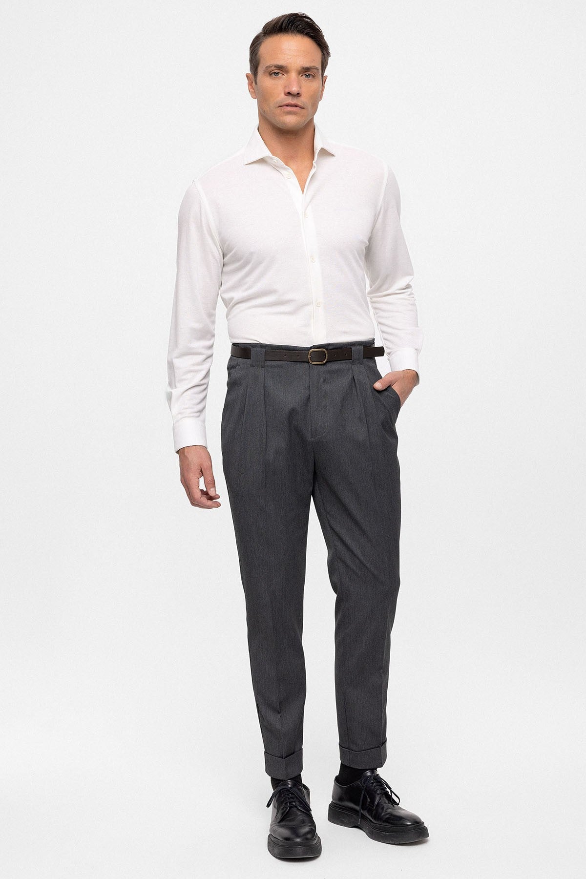 Antioch Arched Double-Cuff Pants