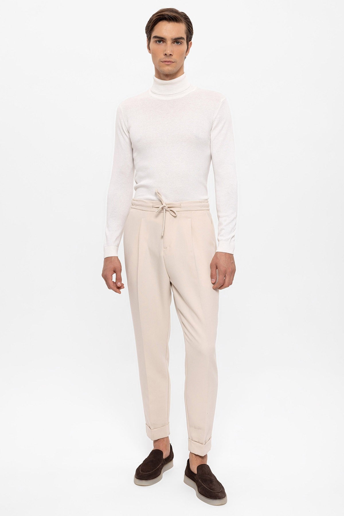 Antioch Elastic-Waist Pleated Men's Pants