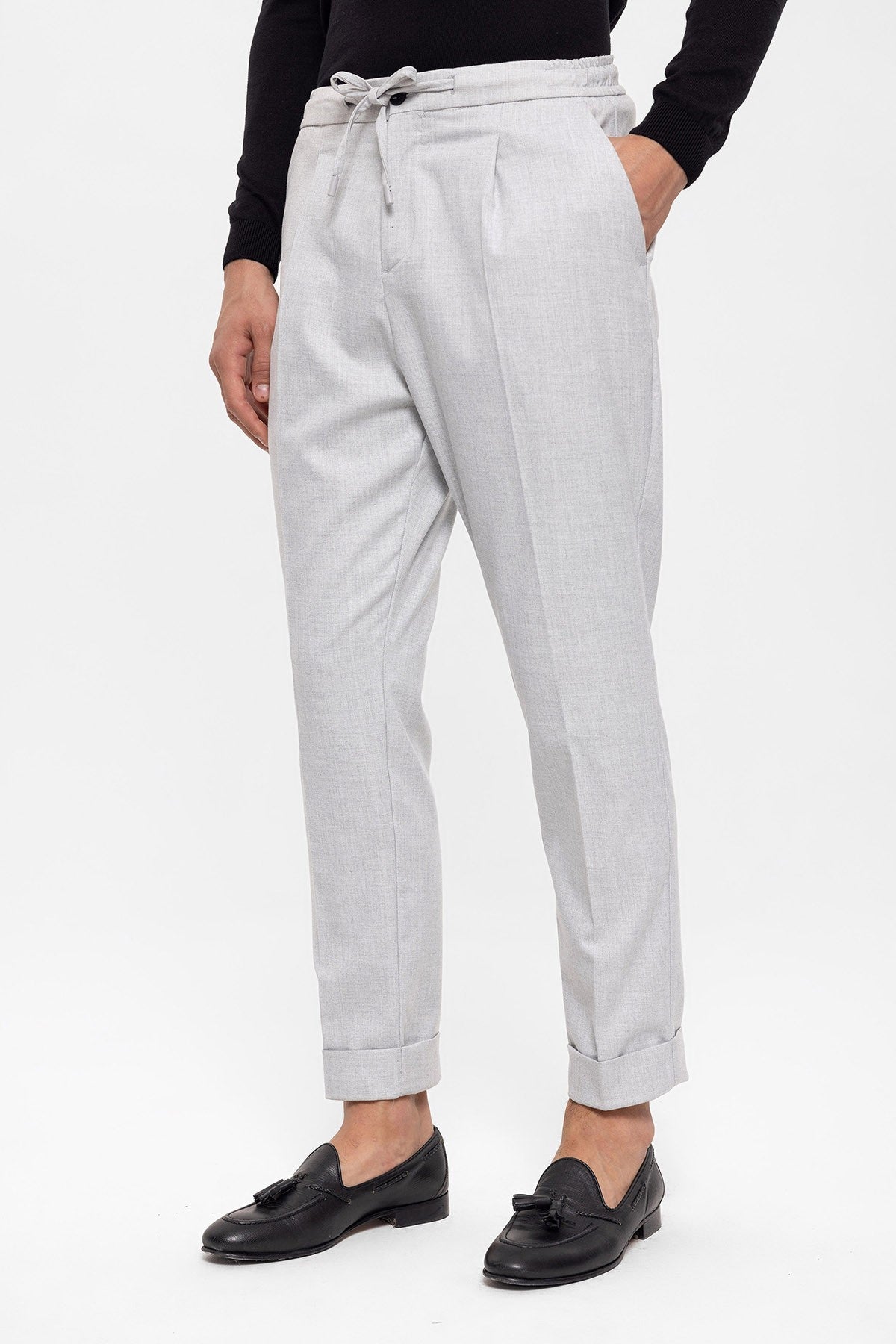 Antioch Elastic-Waist Pleated Men's Pants