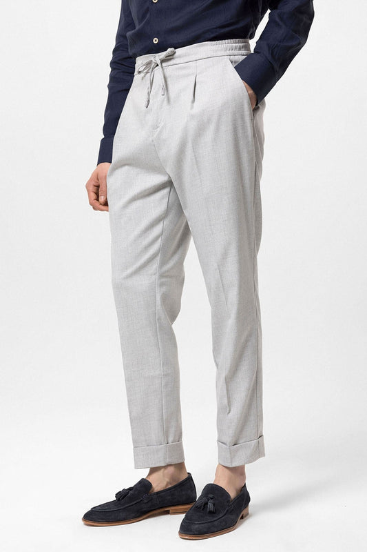 Antioch Elastic-Waist Pleated Men's Pants