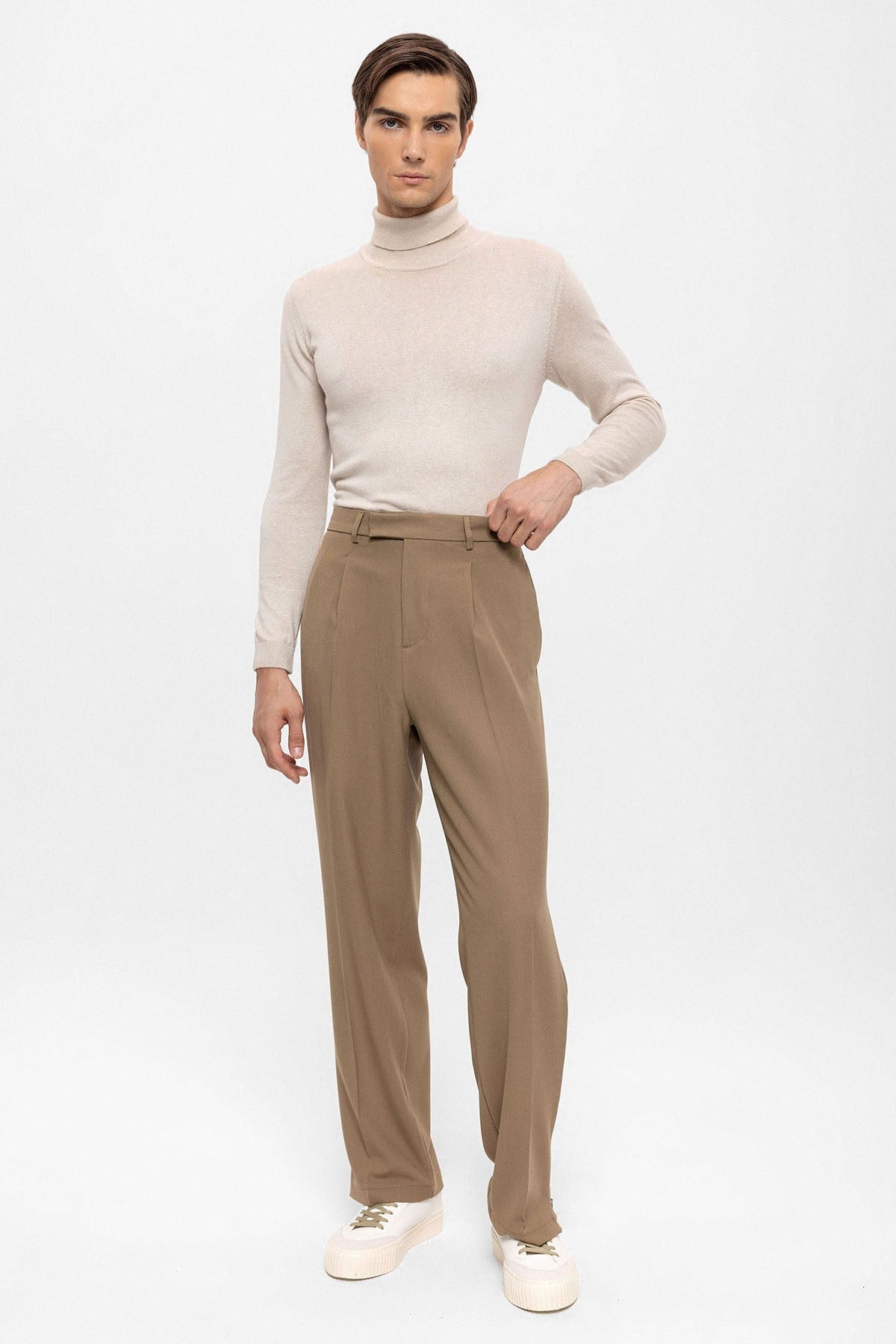 Antioch High-Waisted Zipper-Front Men's Pants