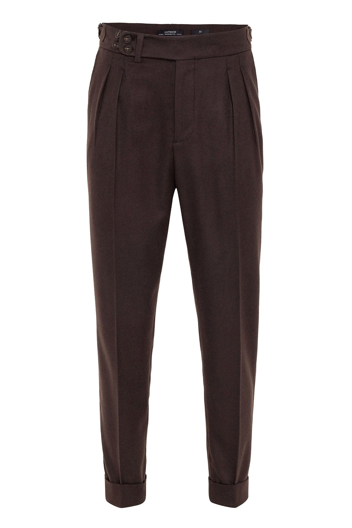 Antioch Wool-Look High-Waisted Pleated Men's Pants