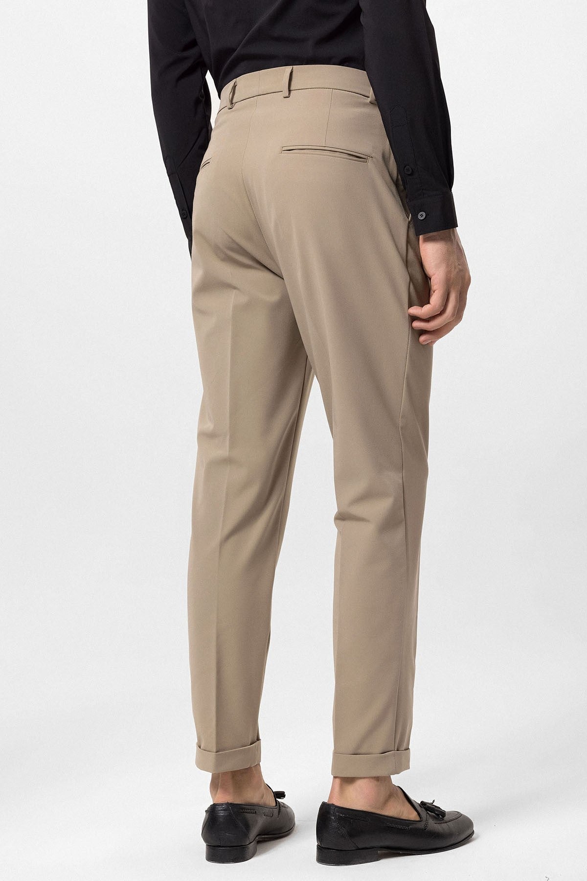 Pleated High-Waisted Men's Pants