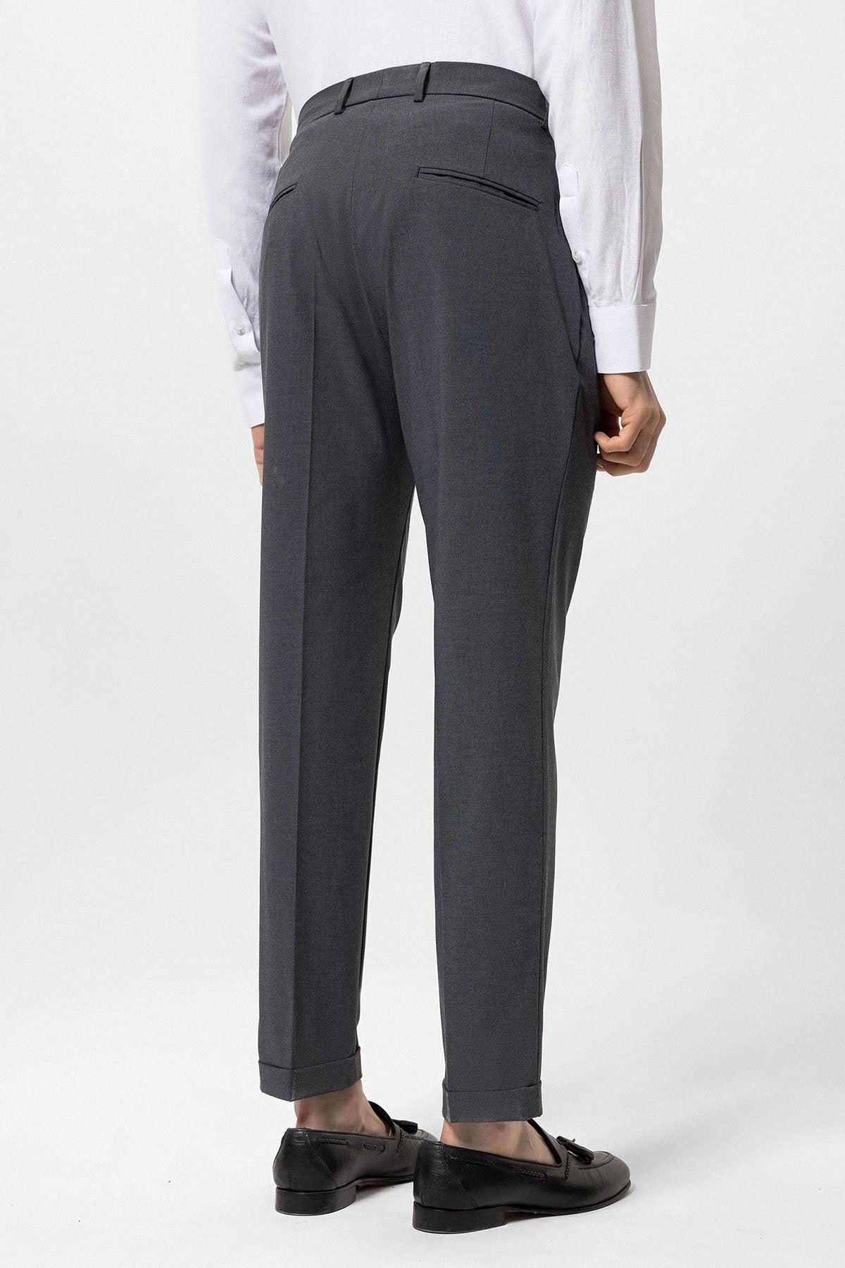 Pleated High-Waisted Men's Pants