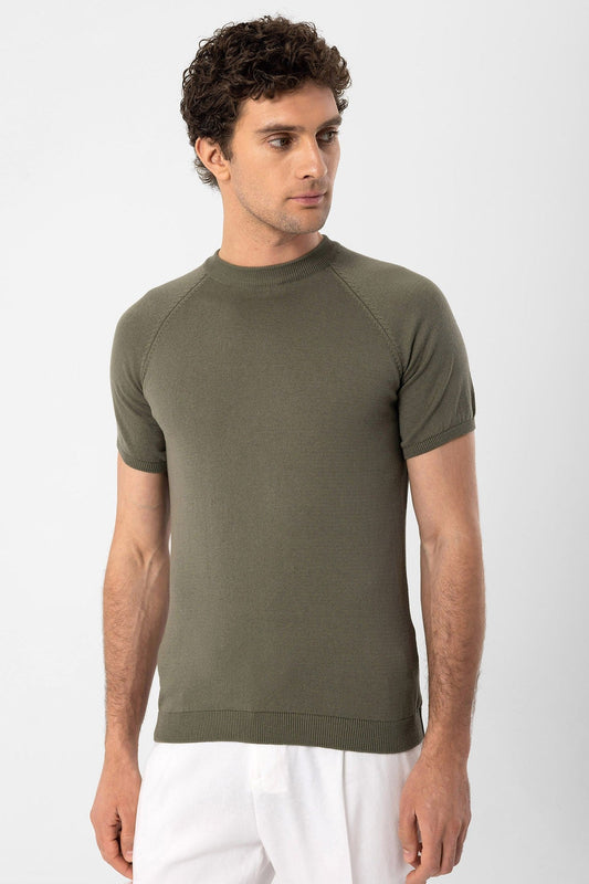 Antioch Bike Collar Slim-Fit Men's Knit T-Shirt