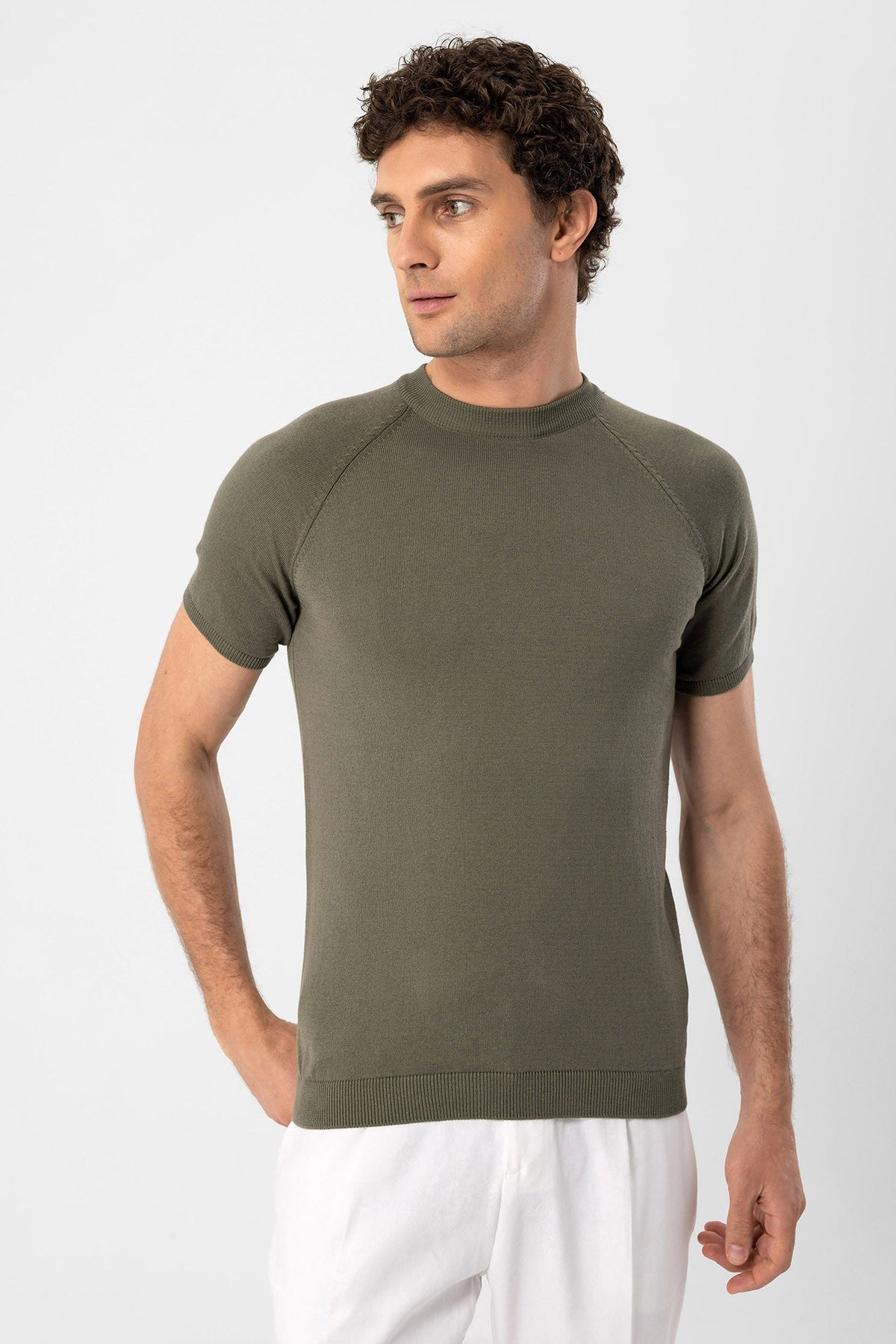 Antioch Bike Collar Slim-Fit Men's Knit T-Shirt