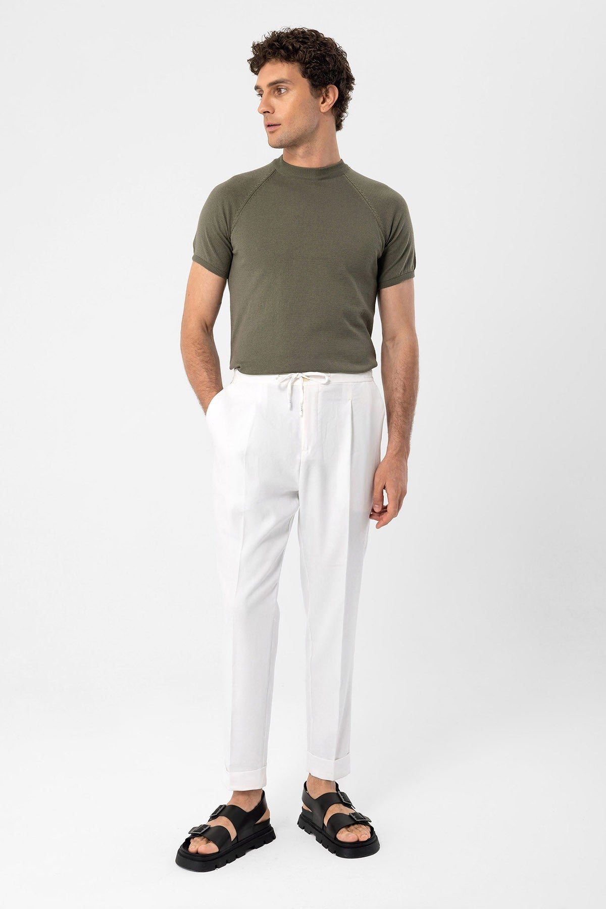 Antioch Bike Collar Slim-Fit Men's Knit T-Shirt