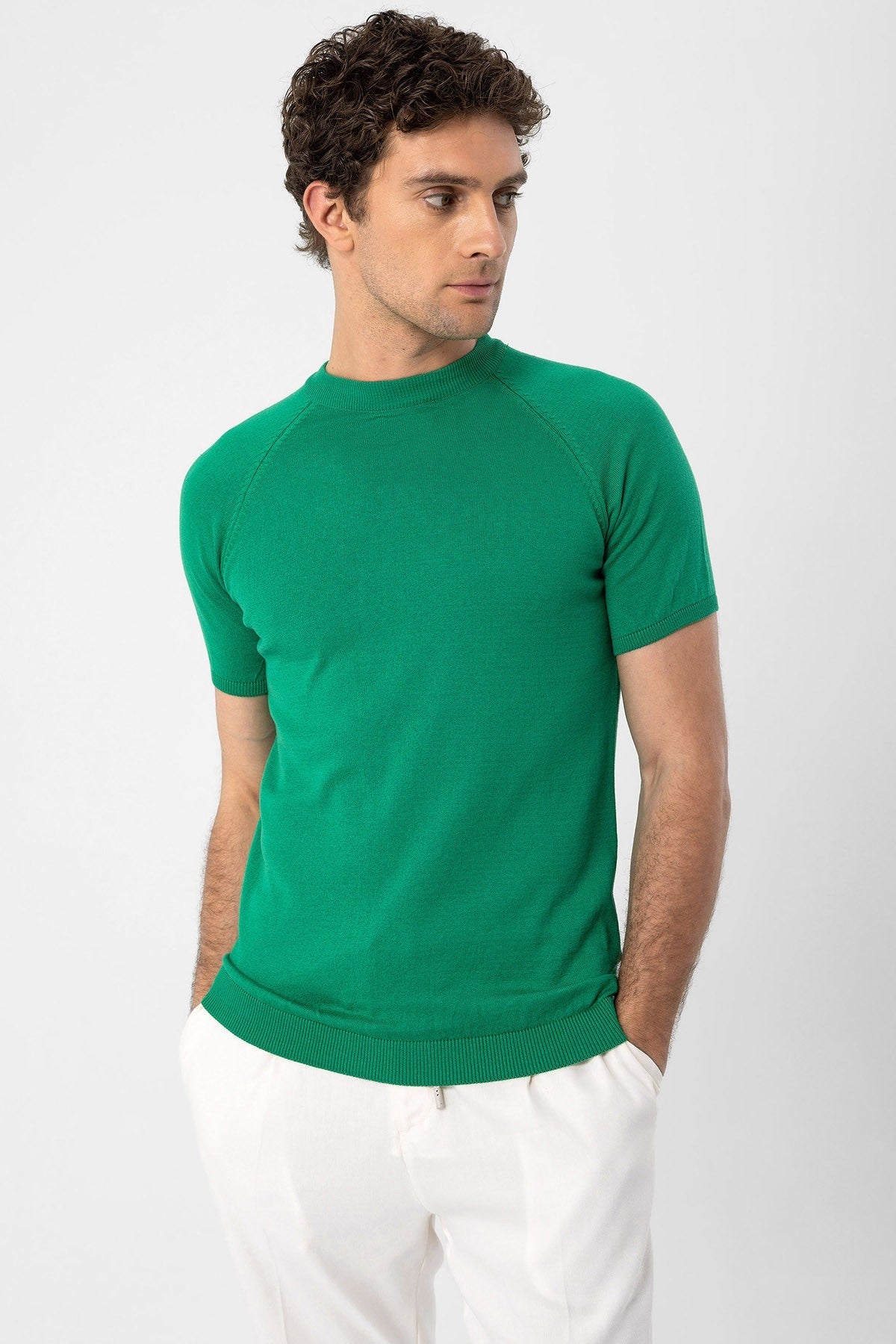 Antioch Bike Collar Slim-Fit Men's Knit T-Shirt