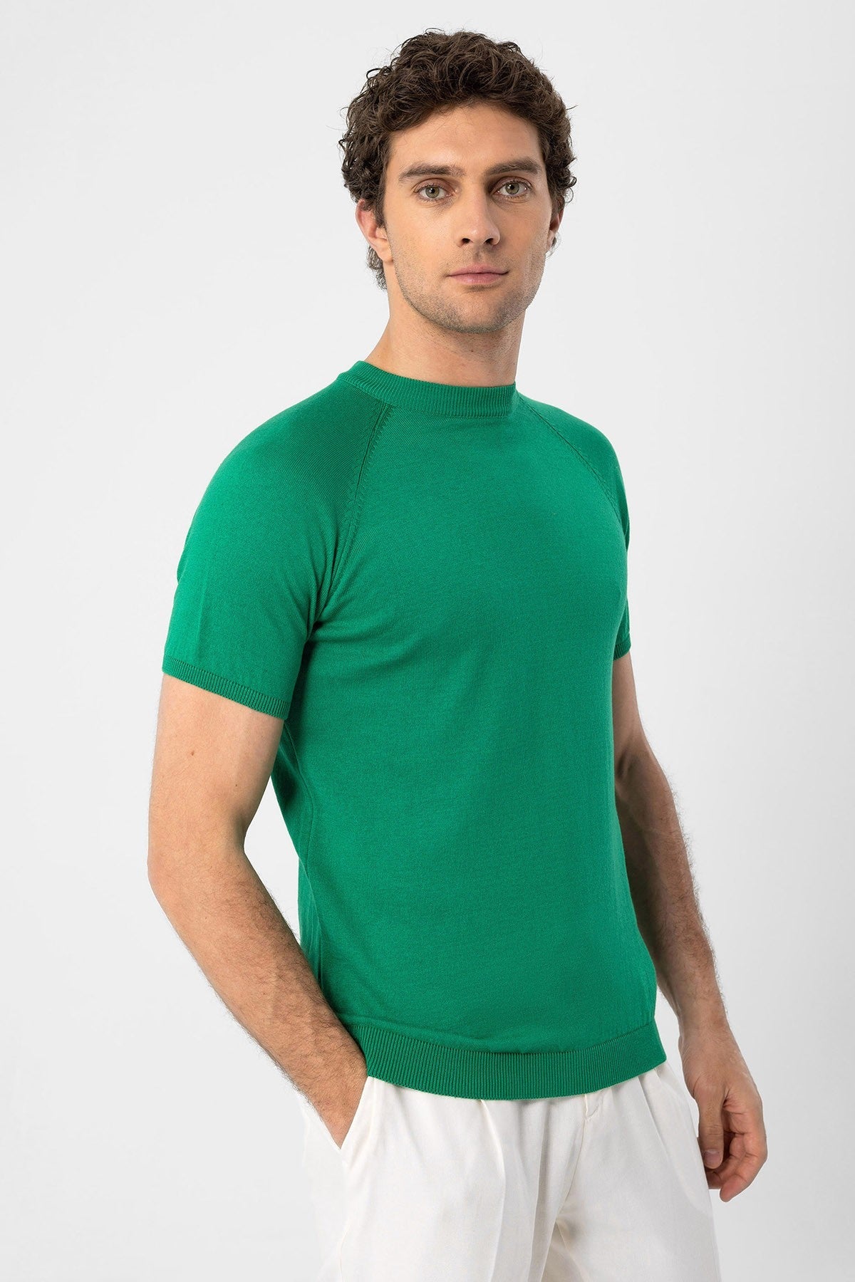 Antioch Bike Collar Slim-Fit Men's Knit T-Shirt