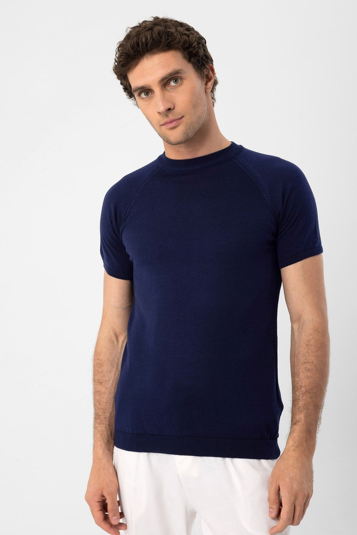Antioch Bike Collar Slim-Fit Men's Knit T-Shirt