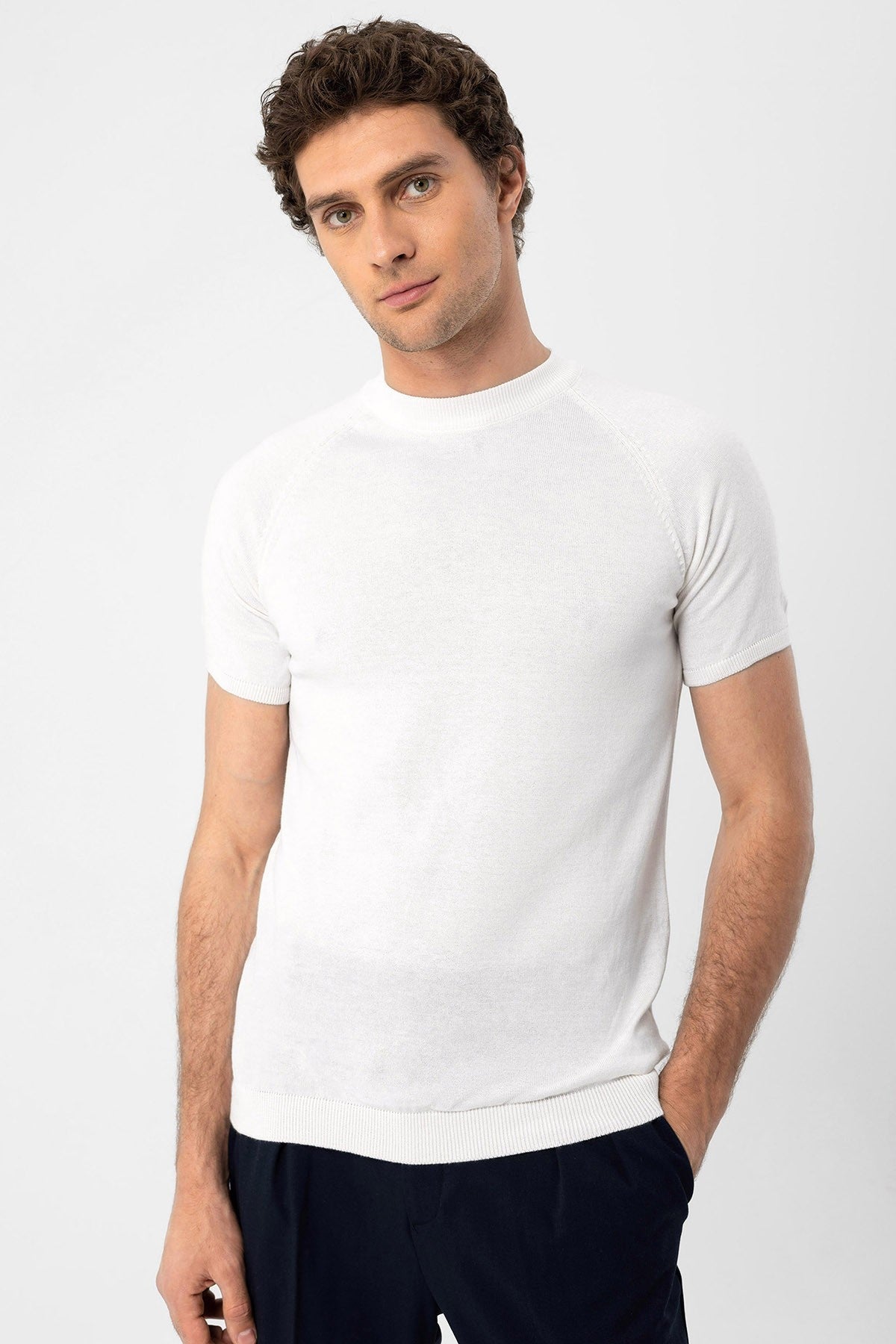 Antioch Bike Collar Slim-Fit Men's Knit T-Shirt