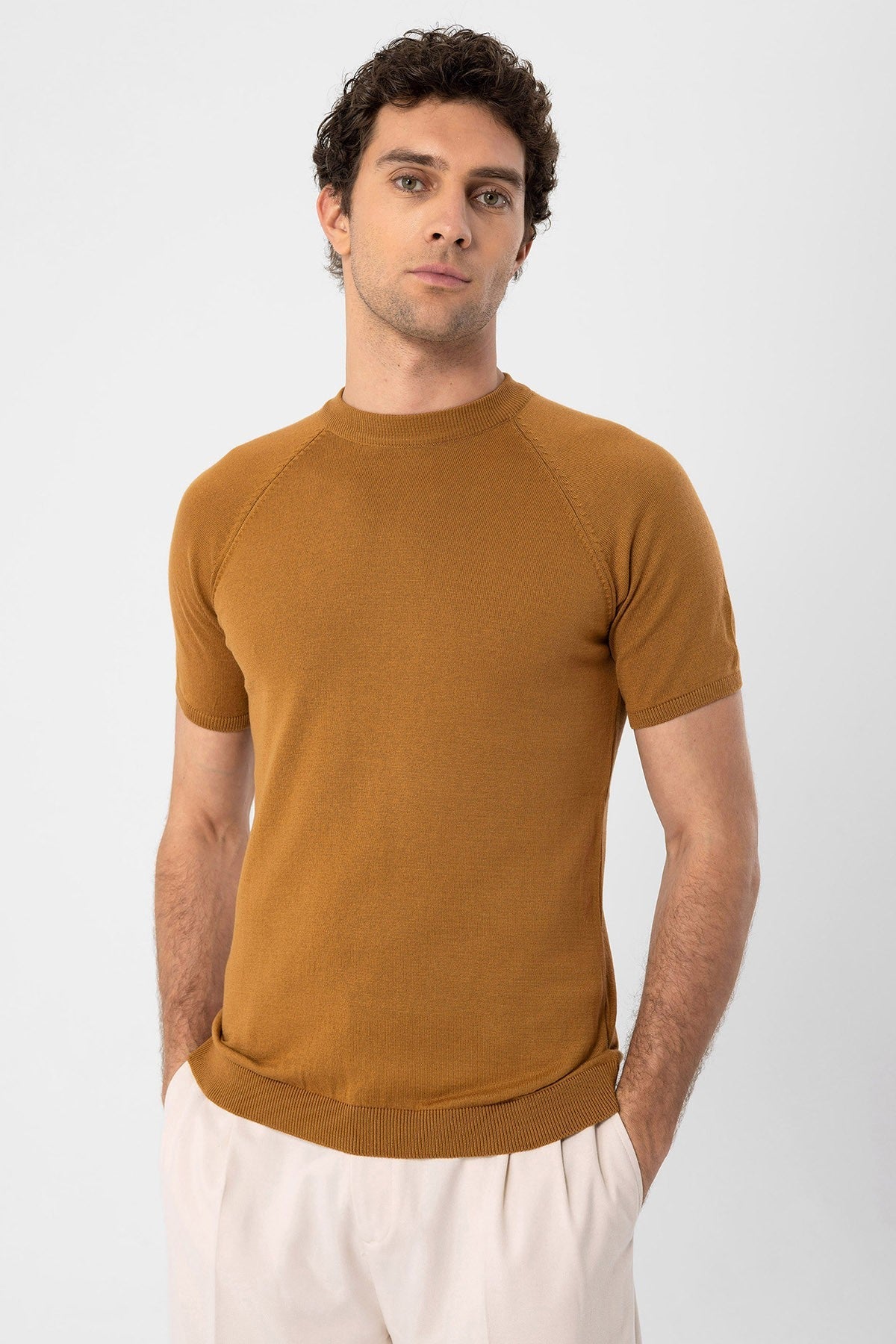 Antioch Bike Collar Slim-Fit Men's Knit T-Shirt