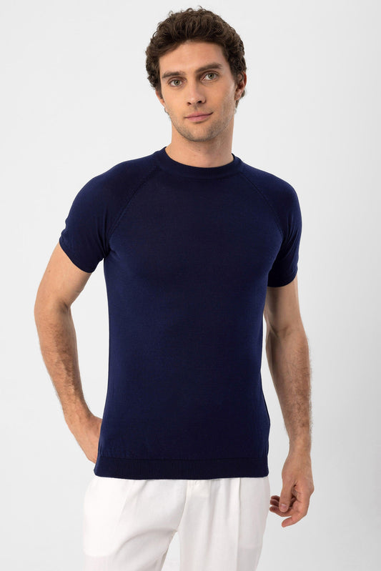 Antioch Bike Collar Slim-Fit Men's Knit T-Shirt