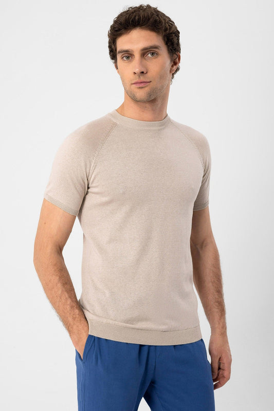 Antioch Bike Collar Slim-Fit Men's Knit T-Shirt