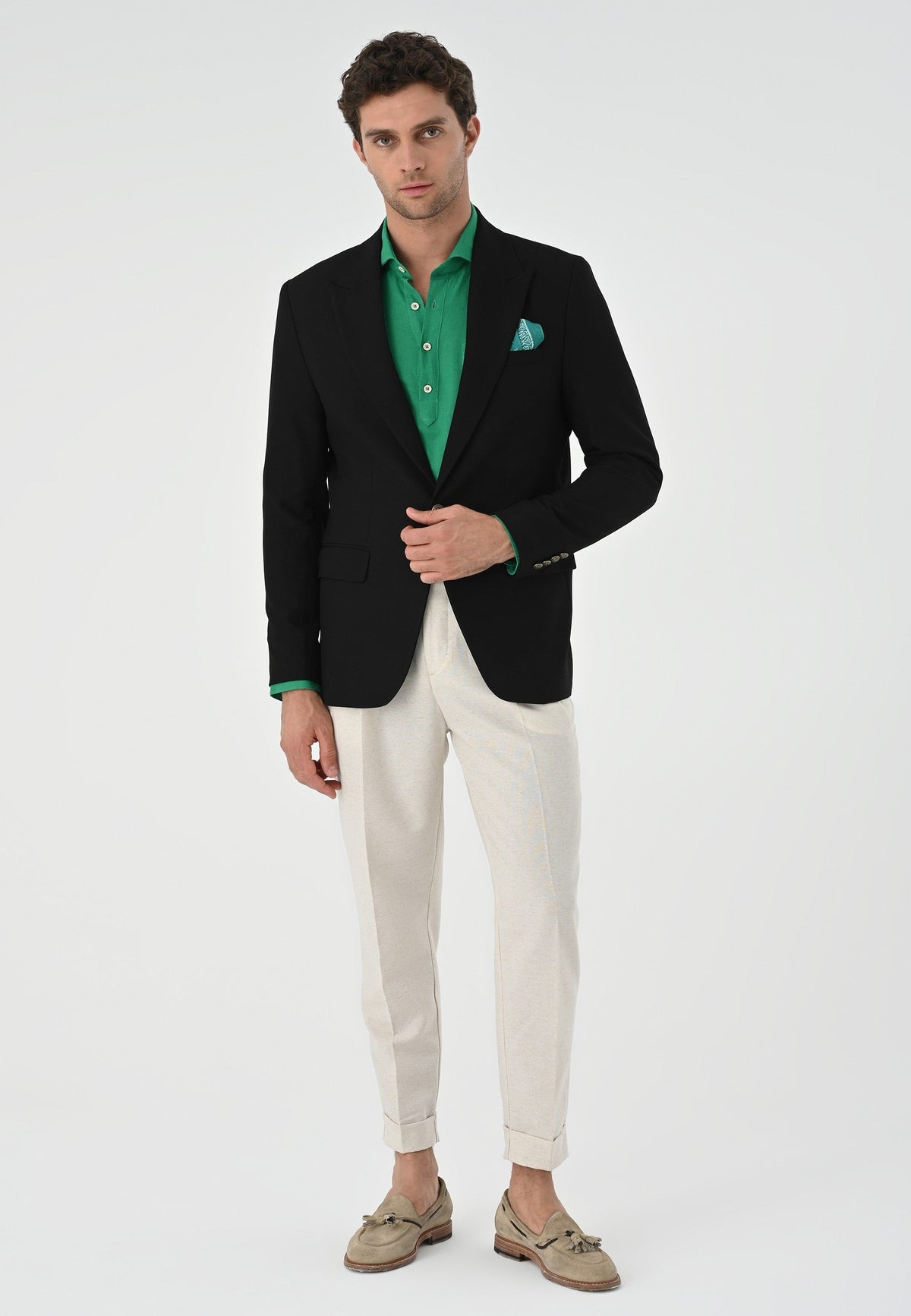 Antioch Metal Single-Button Men's Blazer Jacket