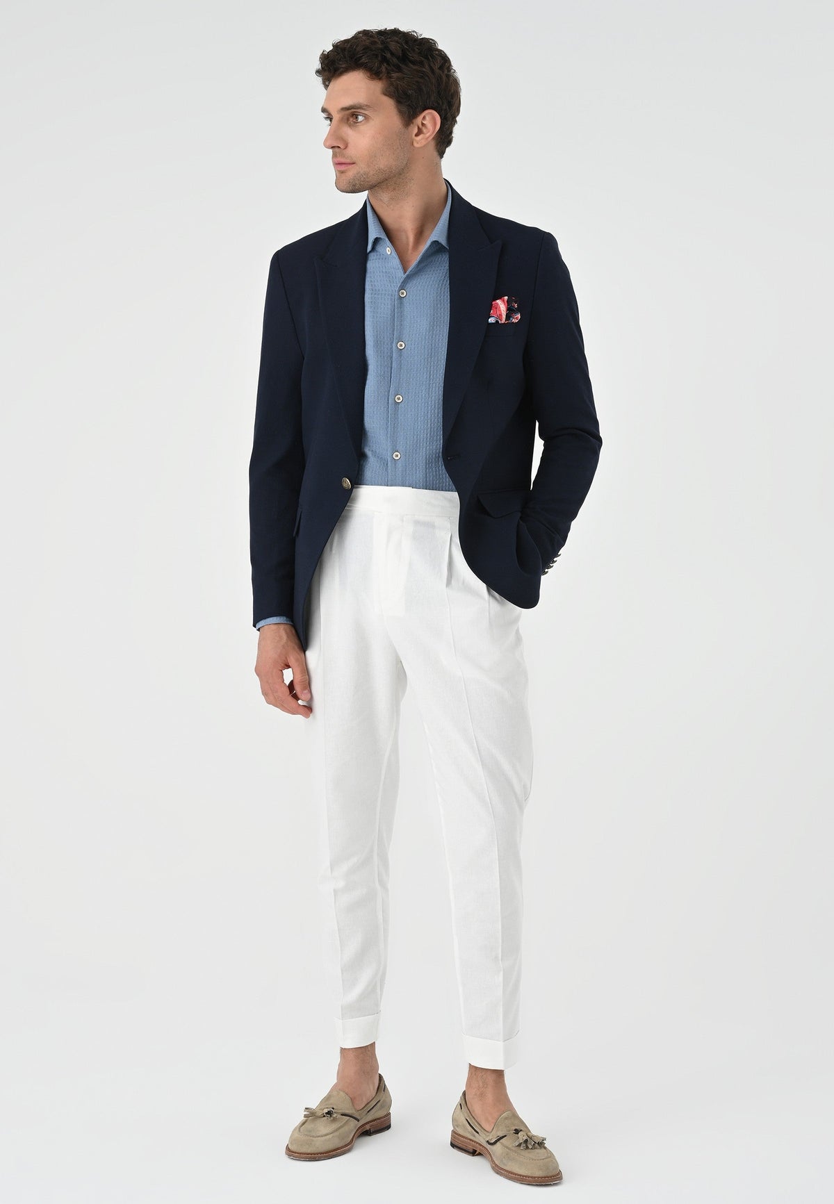 Antioch Metal Single-Button Men's Blazer Jacket