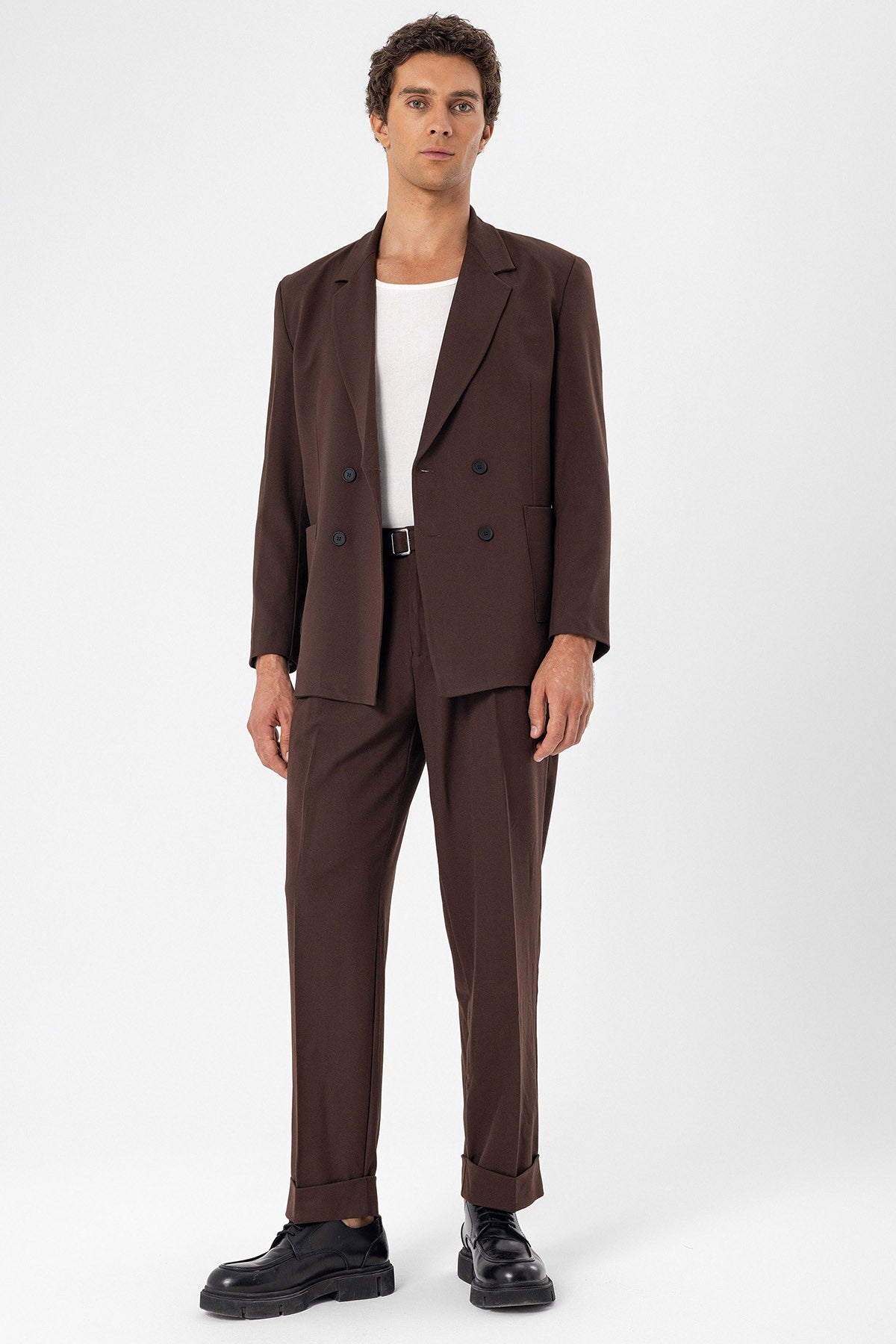 Antioch Men's Double-Breasted Blazer with Side Pockets