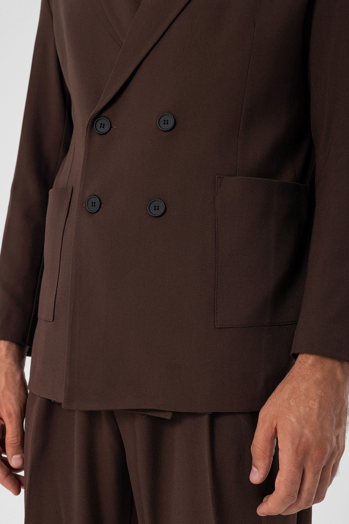Antioch Men's Double-Breasted Blazer with Side Pockets