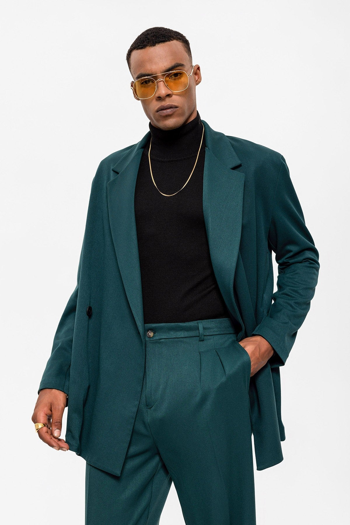 Antioch Double-Breasted Men's Blazer with Hidden Pockets