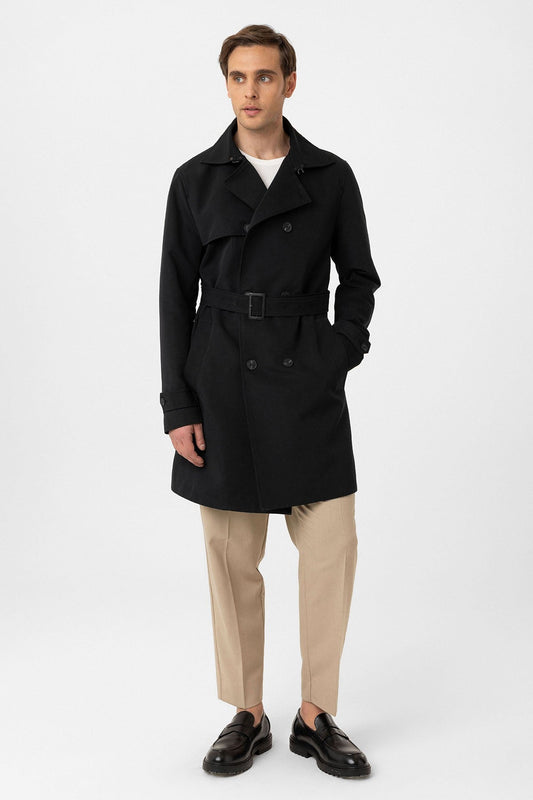 Antioch Belted Double-Breasted Trench Coat