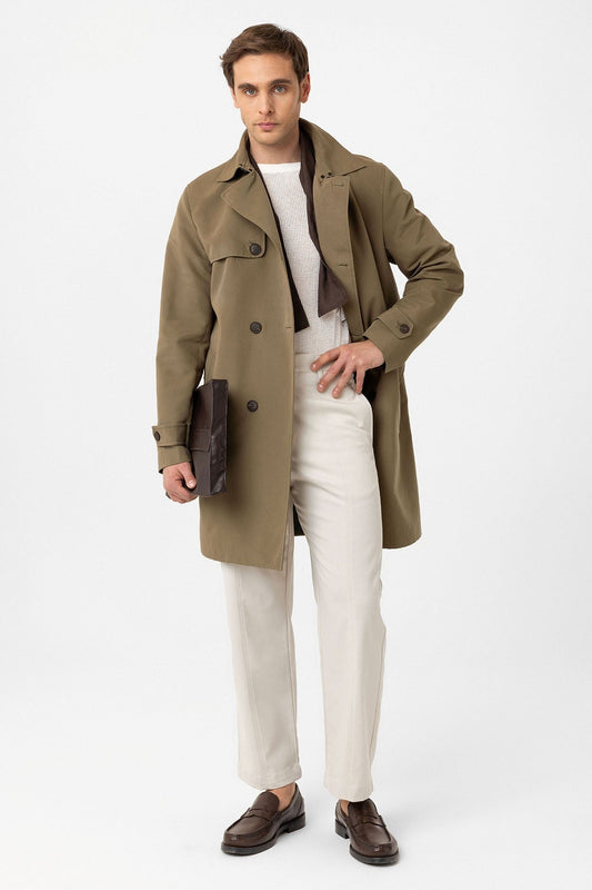 Antioch Belted Double-Breasted Trench Coat