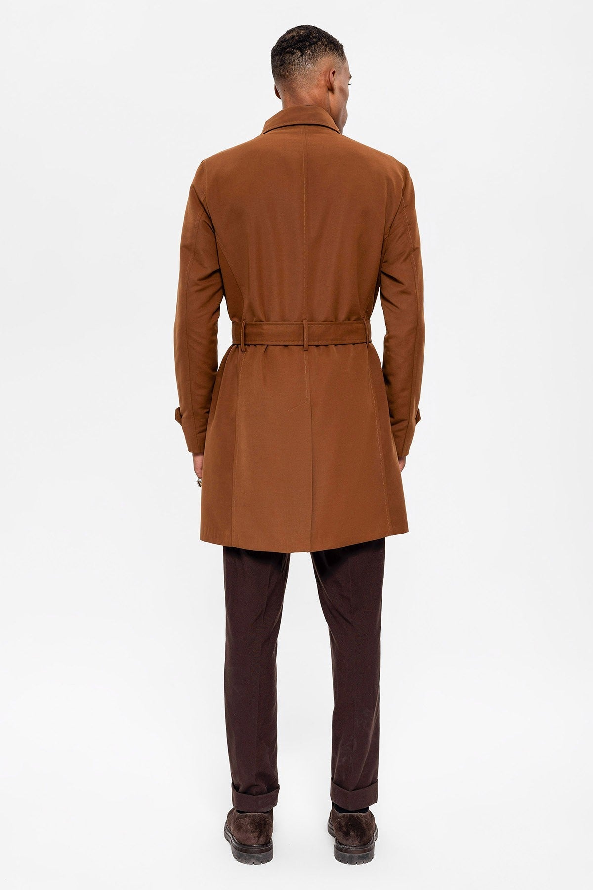 Antioch Belted Double-Breasted Trench Coat