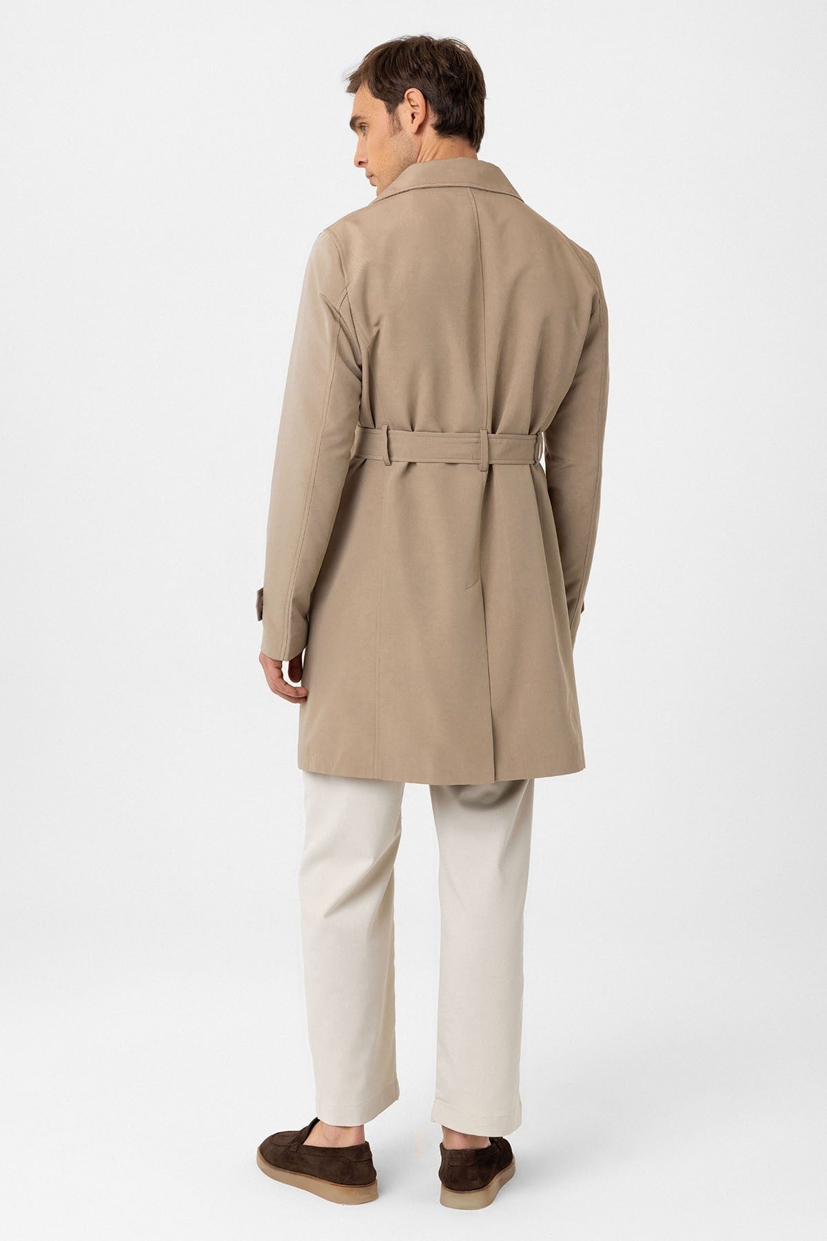 Antioch Belted Double-Breasted Trench Coat