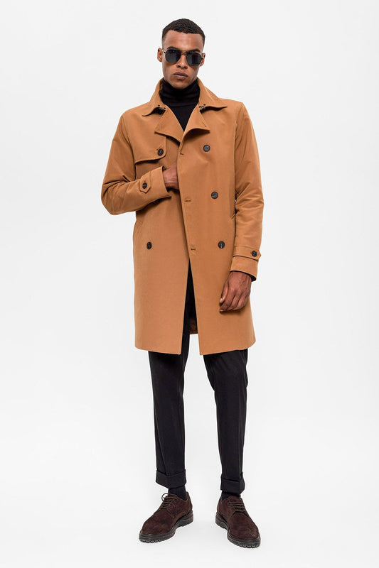 Antioch Belted Double-Breasted Trench Coat