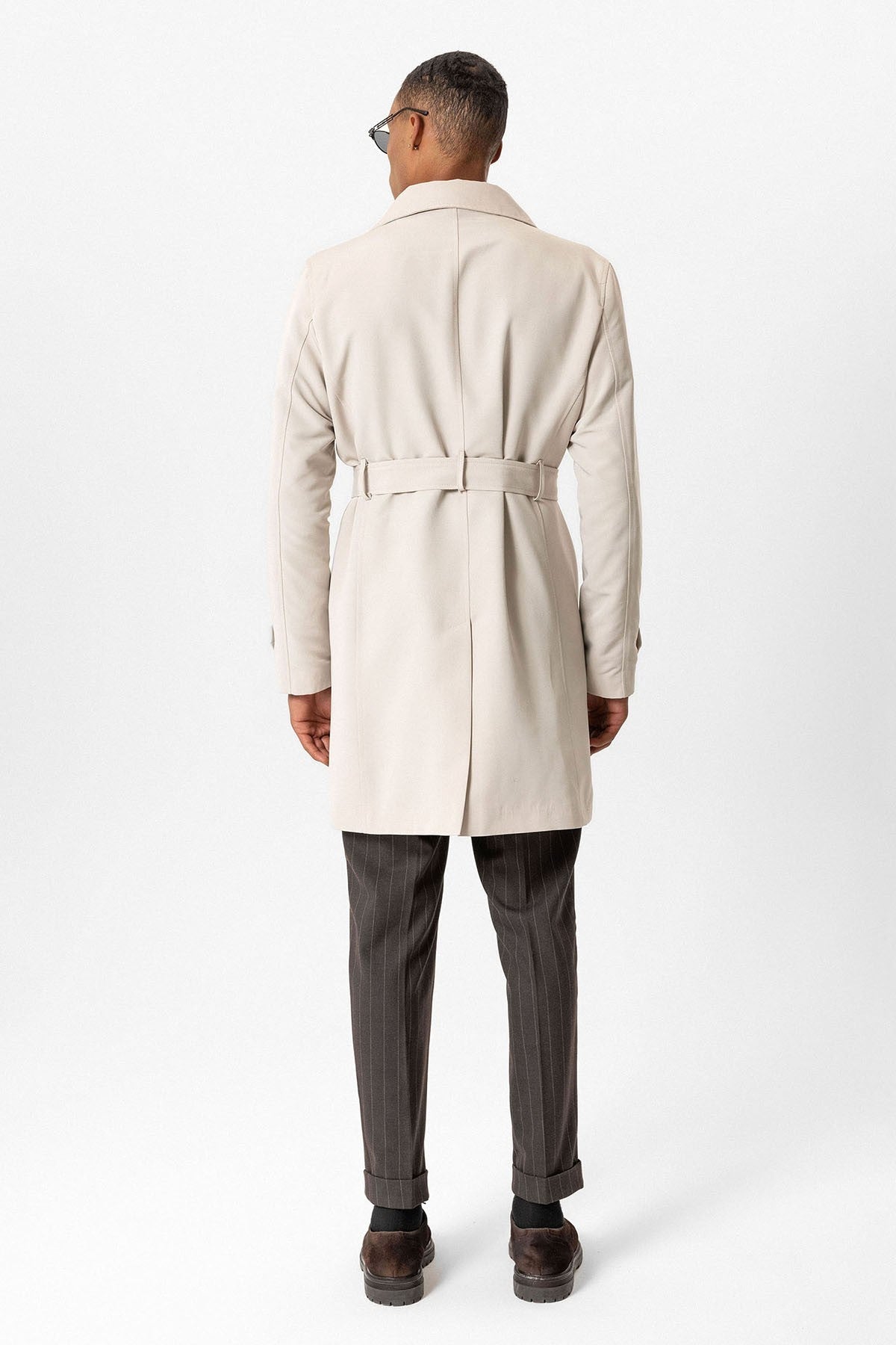 Antioch Belted Double-Breasted Trench Coat