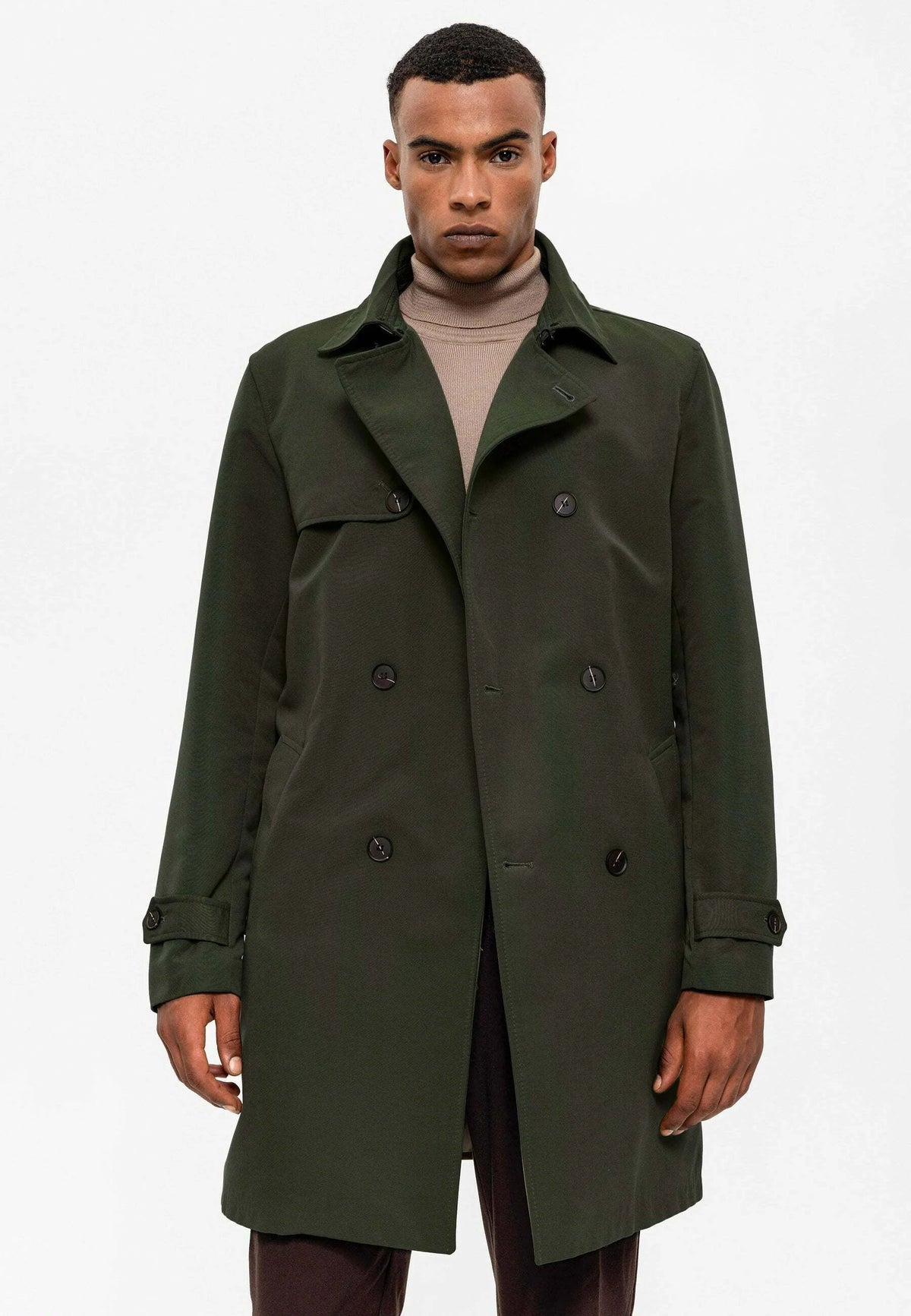 Antioch Belted Double-Breasted Trench Coat