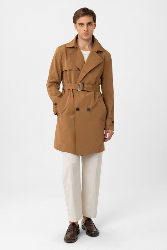 Antioch Belted Double-Breasted Trench Coat