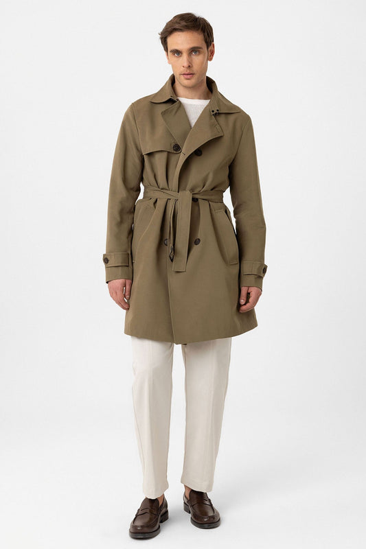 Antioch Belted Double-Breasted Trench Coat
