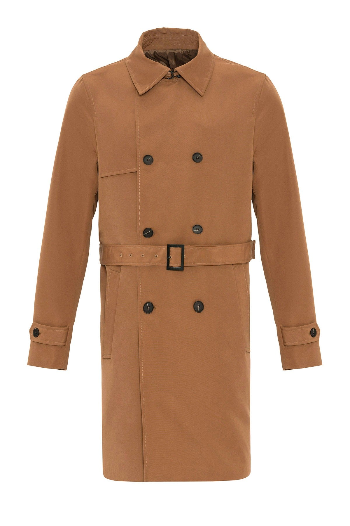 Antioch Belted Double-Breasted Trench Coat