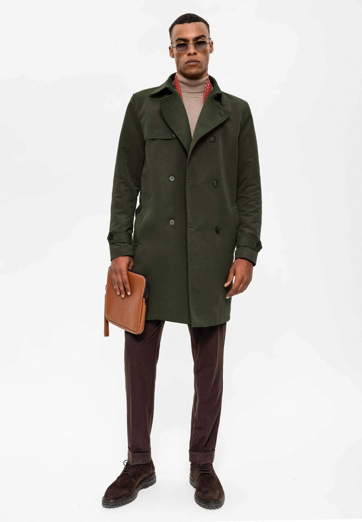 Antioch Belted Double-Breasted Trench Coat