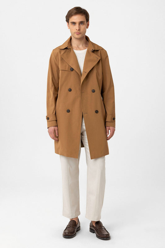 Antioch Belted Double-Breasted Trench Coat