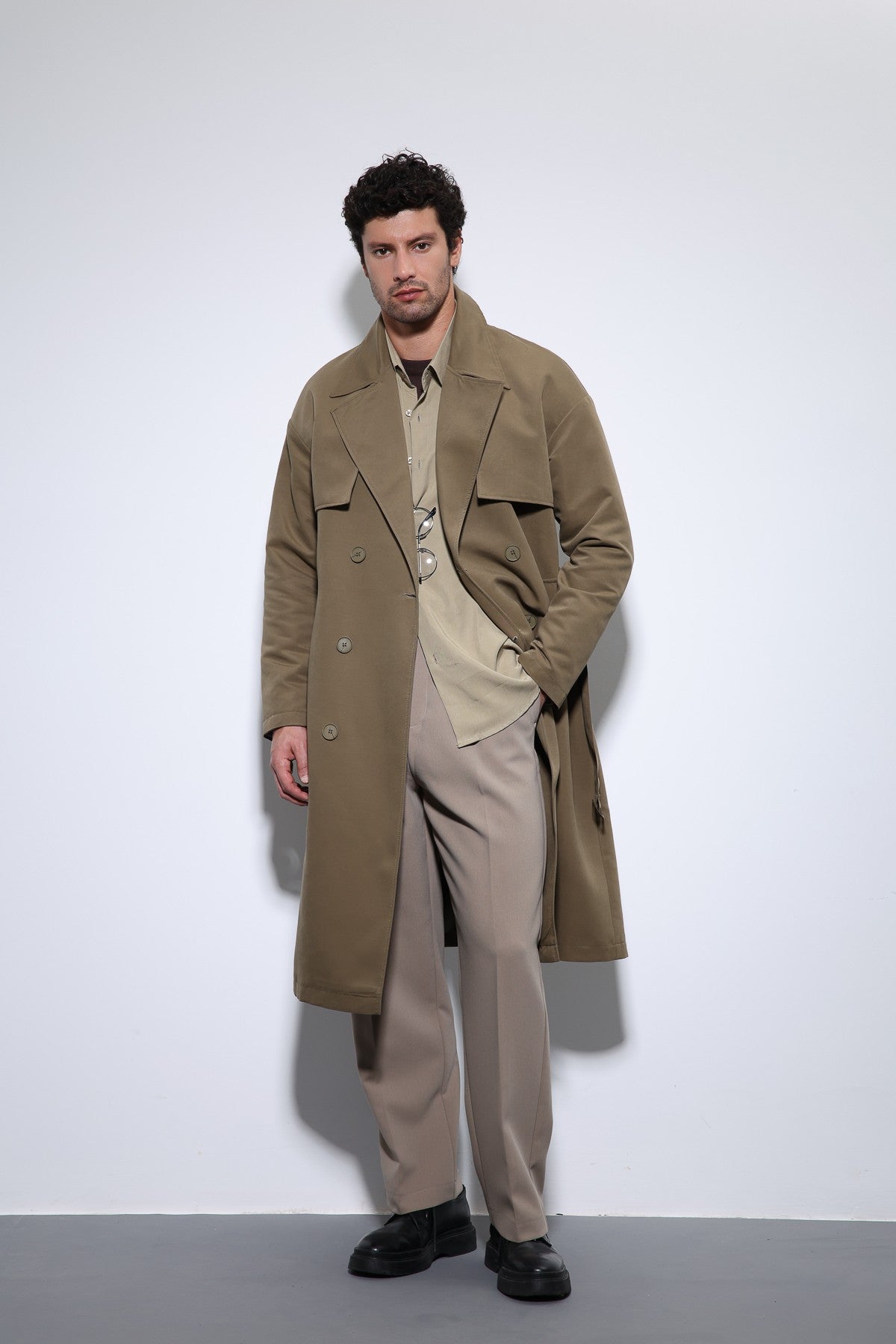 Antioch Cross-Over Belted Trench Coat