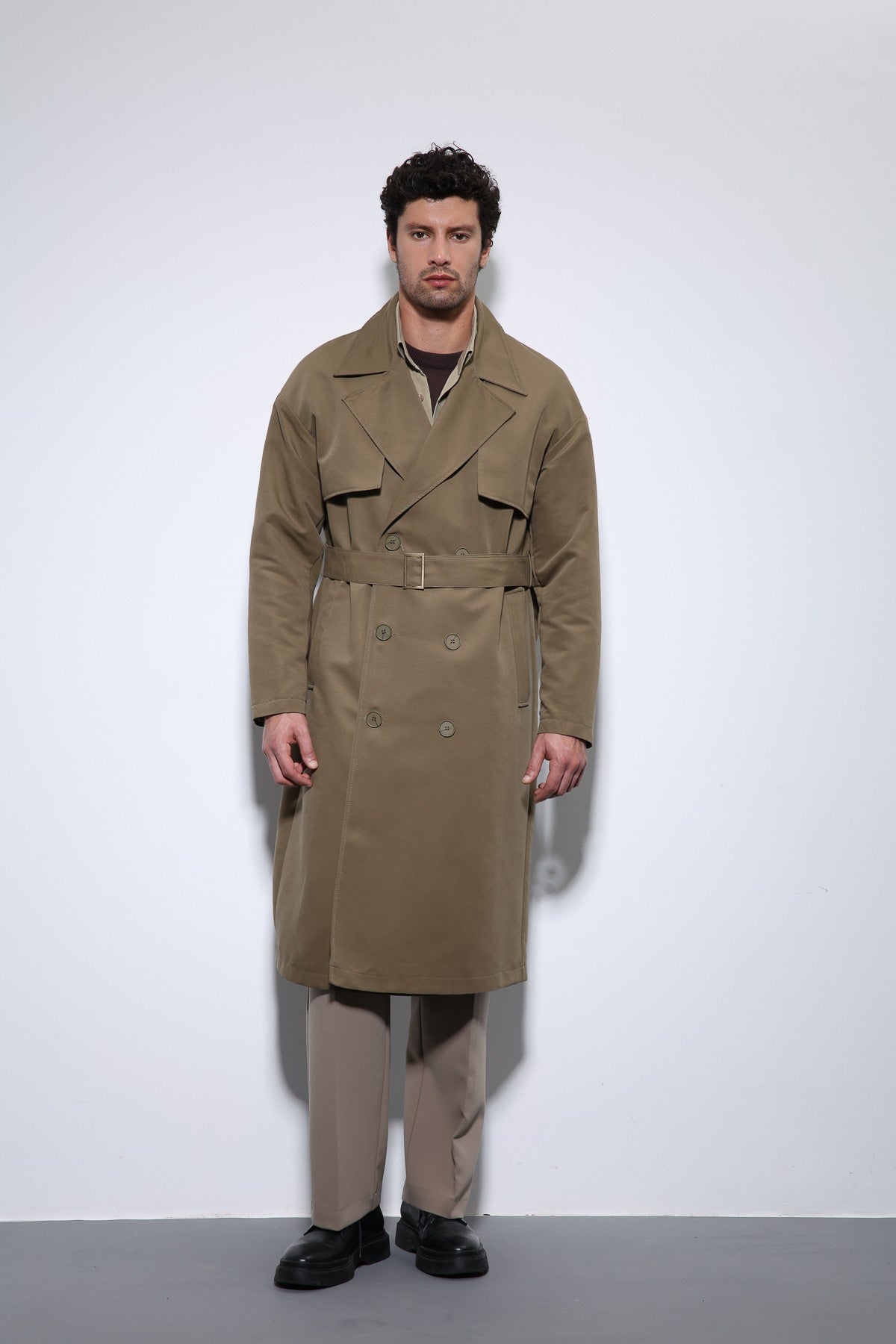Antioch Cross-Over Belted Trench Coat