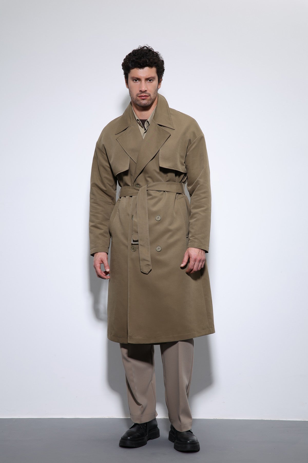 Antioch Cross-Over Belted Trench Coat