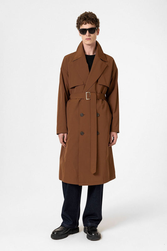 Antioch Cross-Over Belted Trench Coat