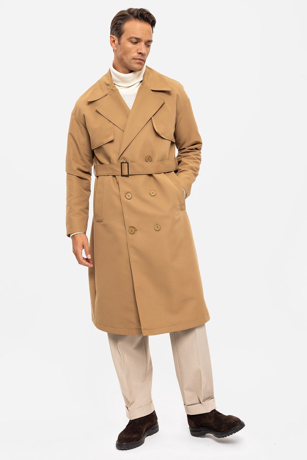 Antioch Cross-Over Belted Trench Coat